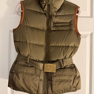 Ralph Lauren Olive Puffer Vest